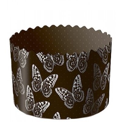 Форма бумажная для кулича БАБОЧКИ d70xh85мм 150г